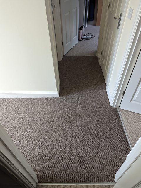Upstairs landing carpet fitted by LG Flooring