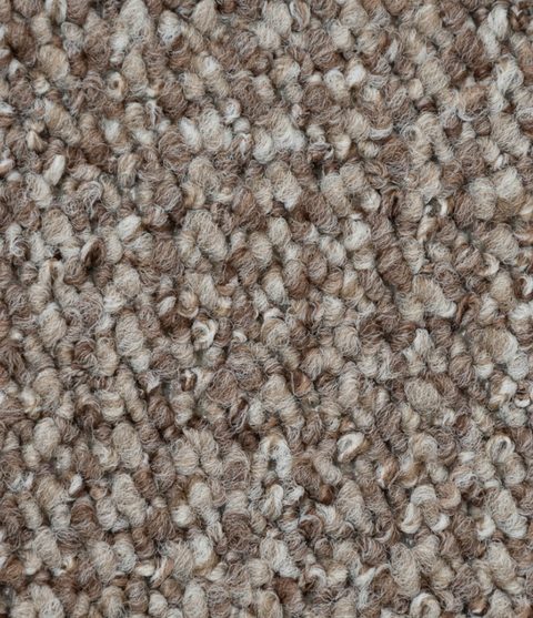 Dark Beige Loop carpet, close-up of the pile