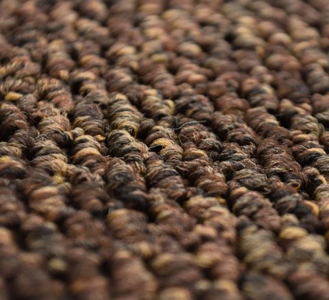 Brown Loop carpet, close-up from an angle