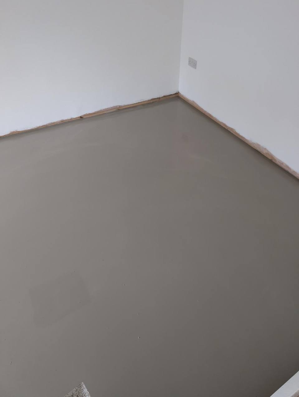 Set, levelled screed ready for flooring