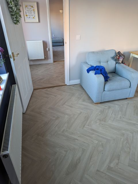 Herringbone-effect vinyl, lounge