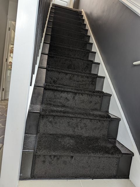 Black stair runner
