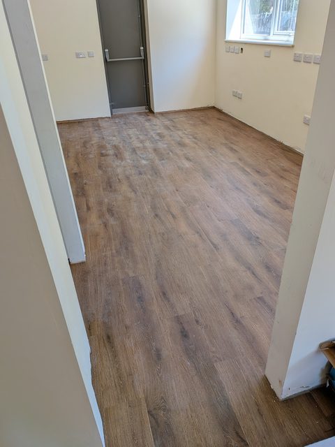 Main office room fitted in glue-down LVT by LG Flooring