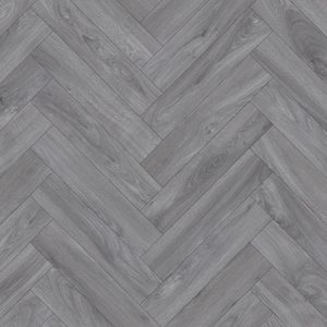 Grey oak herringbone vinyl swatch